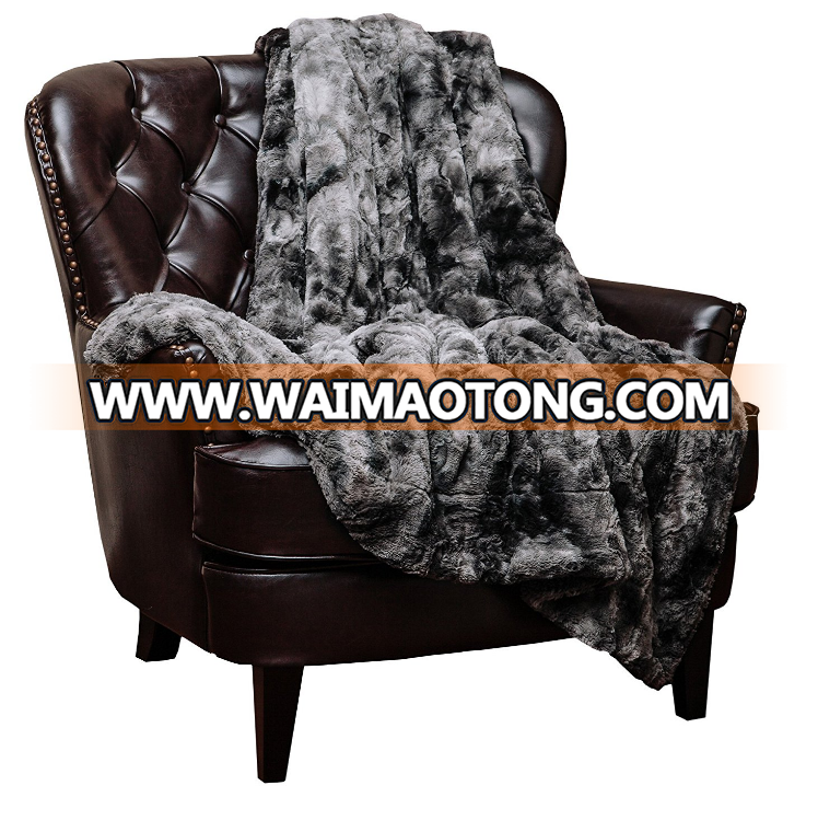 Super Soft Fuzzy Faux Fur Cozy Warm Fluffy Plush Sherpa Chocklate Fur Microfiber Bed Throw Blanket