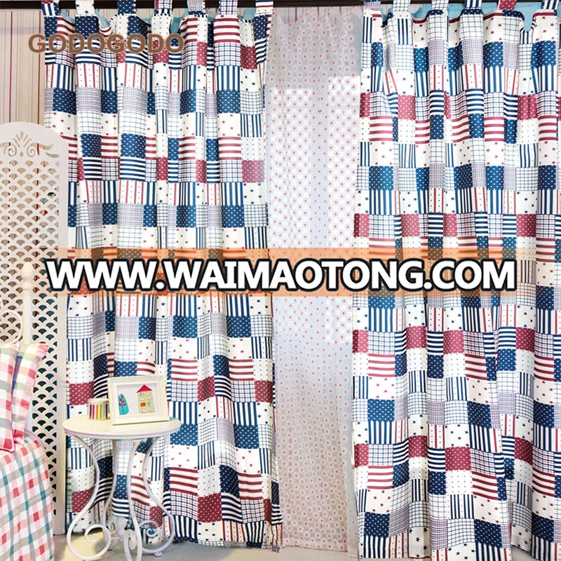 Polyester Cotton Colourful Round Window Curtains Wholesale Shower / Air / Blackout Curtains Fabric for living Room / Kitchen