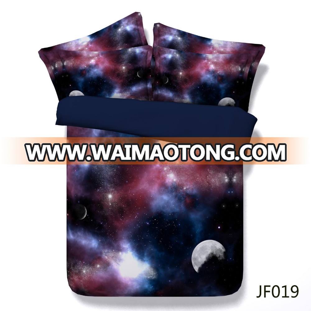 3d bed linen Best selling 3d Galaxy Theme Red Nebula HD digital print bed set