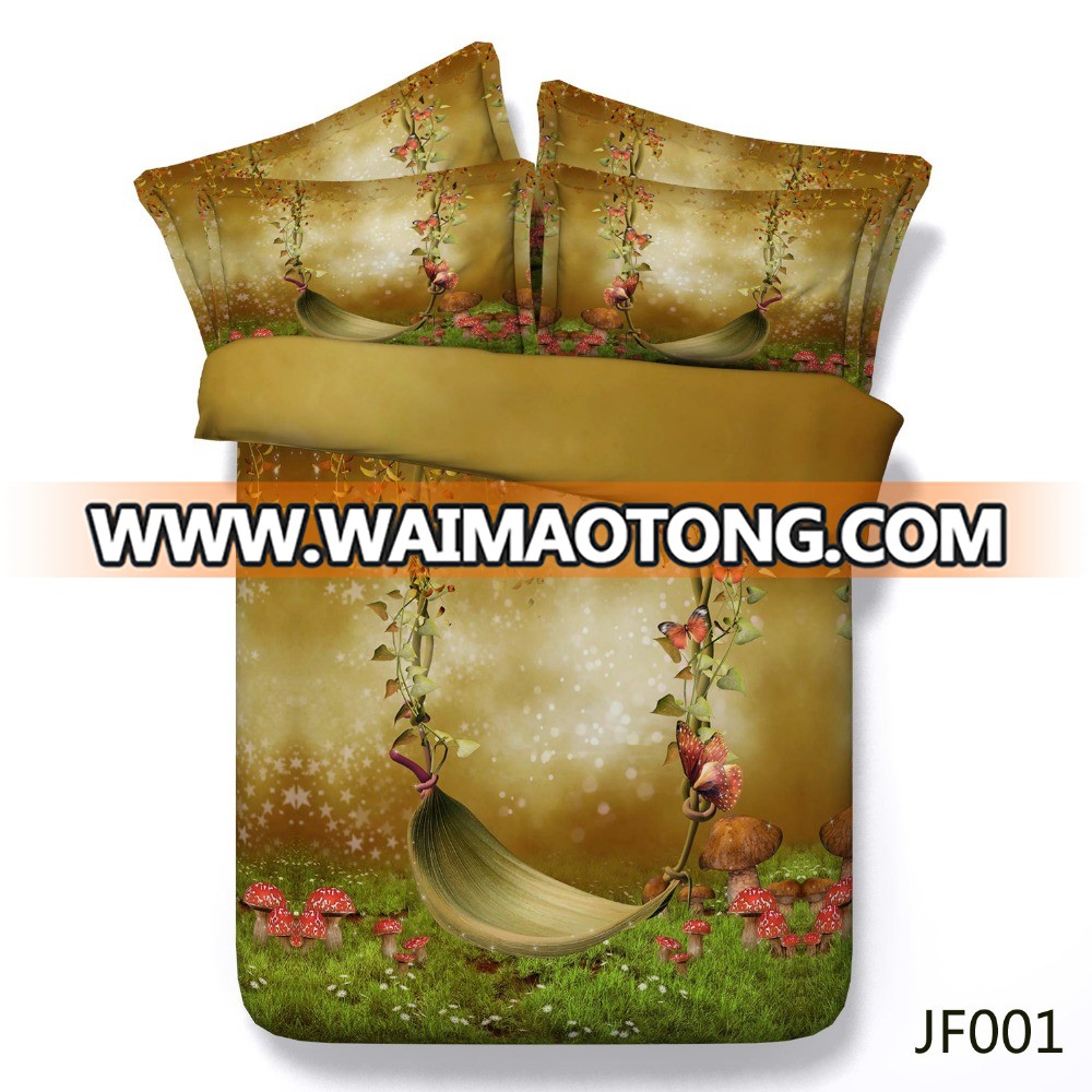 Fairy Swing and Butterfly Latest 3d HD digital print bedding 3d set