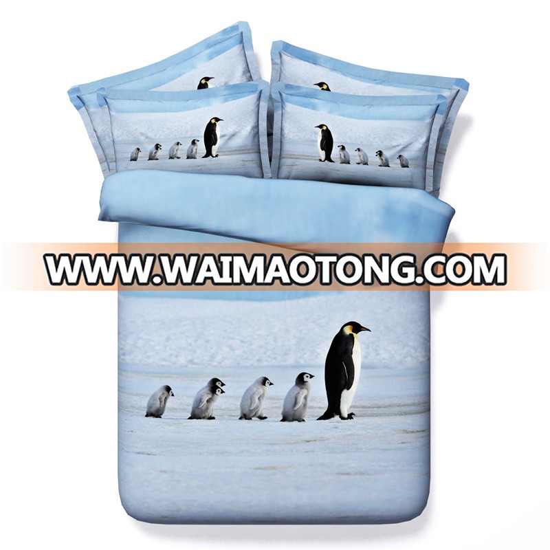 Cute Christmas Owls in the Snow 3d bed set