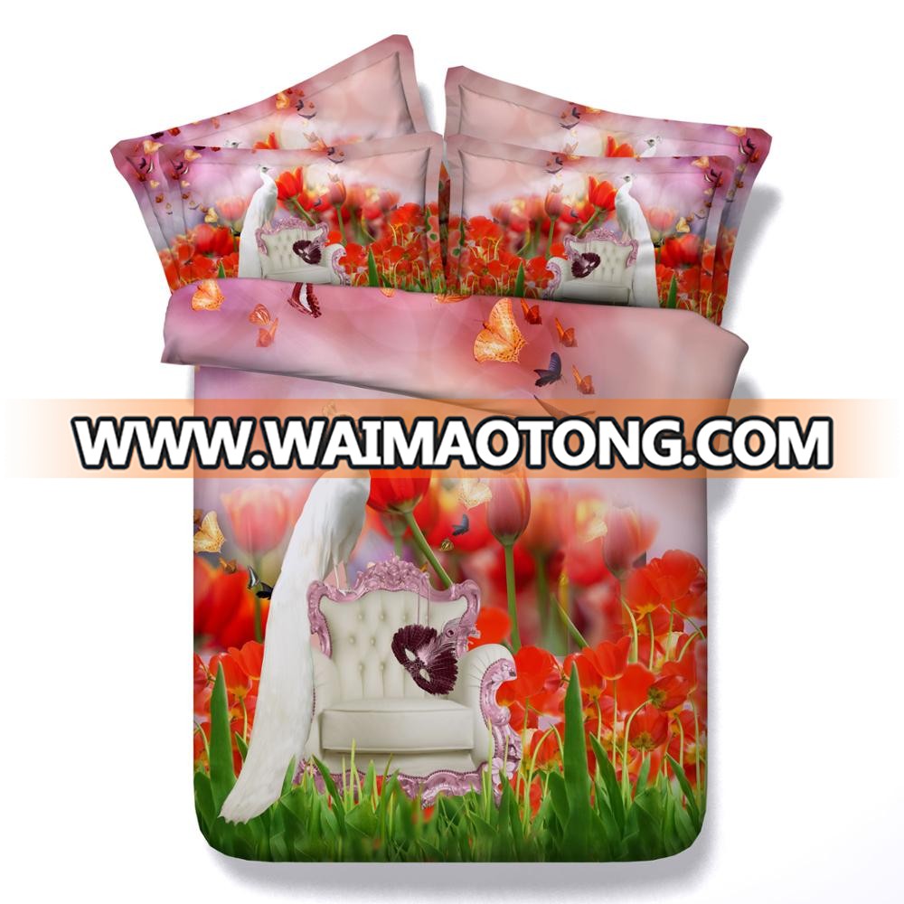 Cute Christmas Owls in the Snow 3d bed set