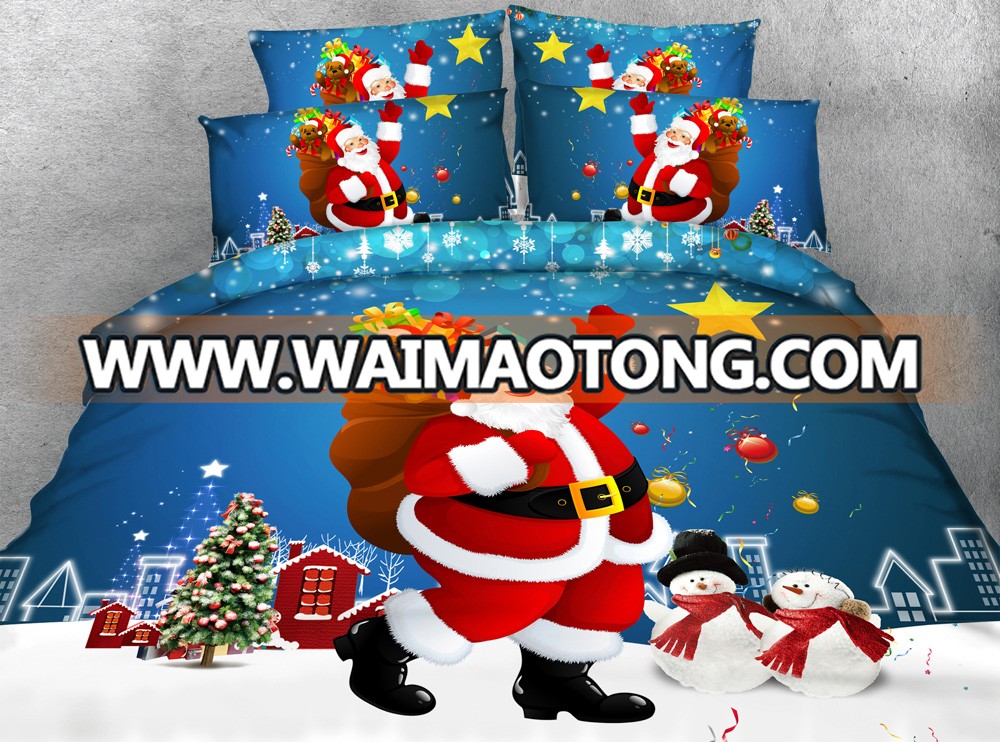 Merry Christmas Greetings 3d bed linen set