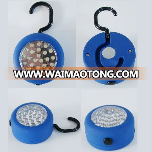 AAA battery 24 LED work light with hook car fixing working lamp