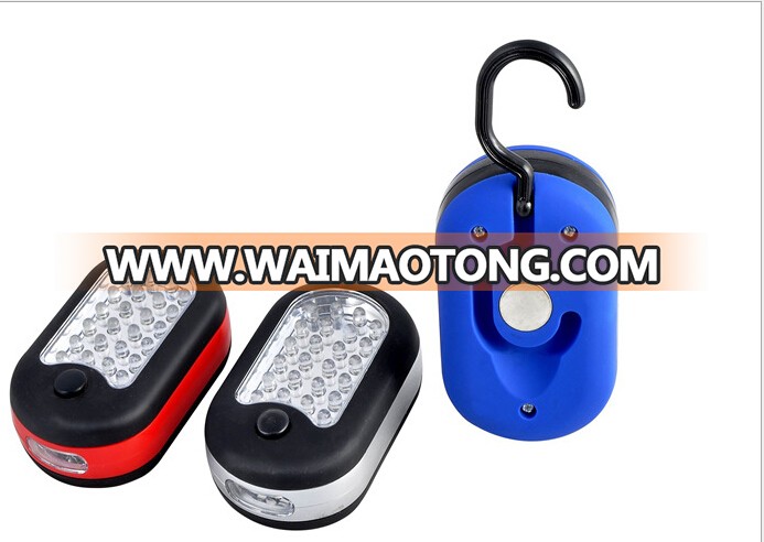 Multifunction 24+3 White LED Hook Light with Magnet Led work lamp