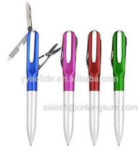 Multi-Function ball Pen 4 in 1 tool pen with scissors and knives