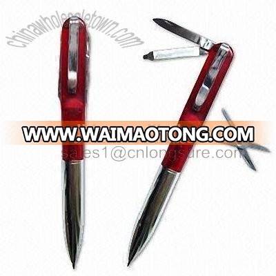 Multi-Function ball Pen 4 in 1 tool pen with scissors and knives