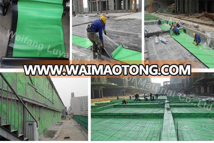 Cross Laminated HDPE Film Self Adhesive Bitumen Waterproof Membrane for Roofing Felt