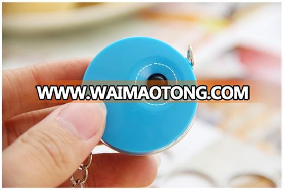 Plastic advertising mini tape Promotio<em></em>nal Round Tape Measure / Mini Tape Measure / Round Measure Tape with keychain