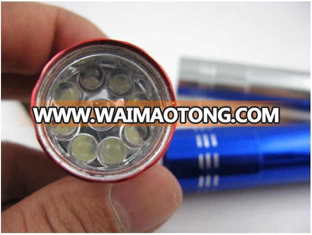 9 LED flashlight mini Aluminum alloy flashlight