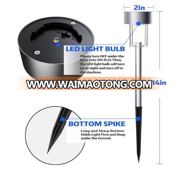 waterproof stainless steel solar garden lamp post