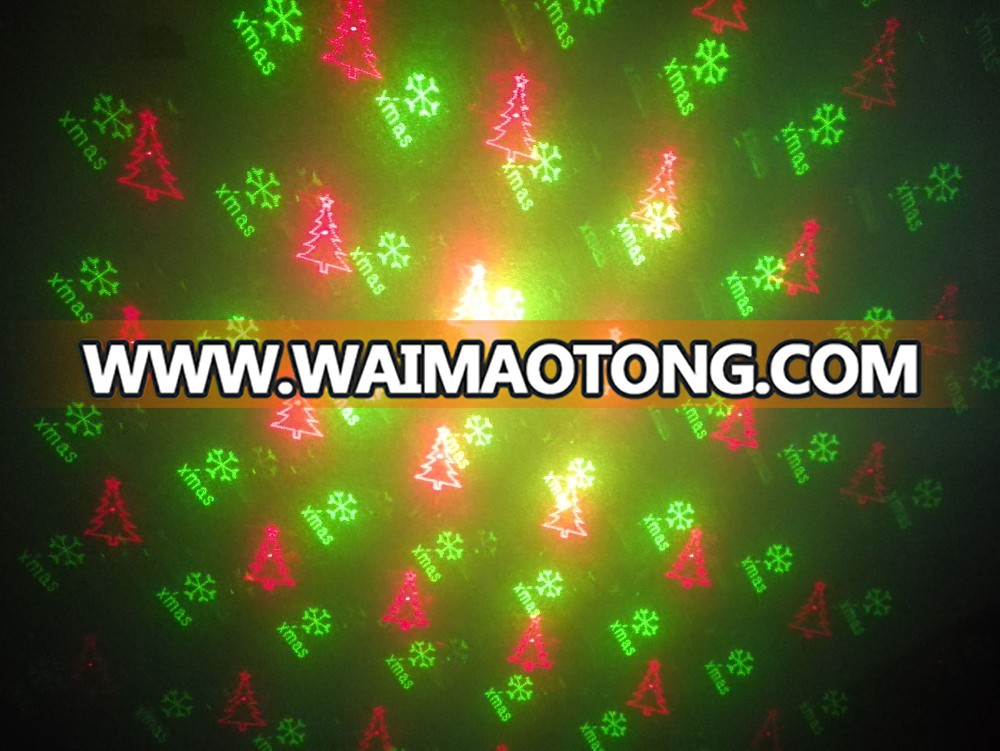 Aluminum shooting 8 or 12 images green christmas holiday garden decoration light