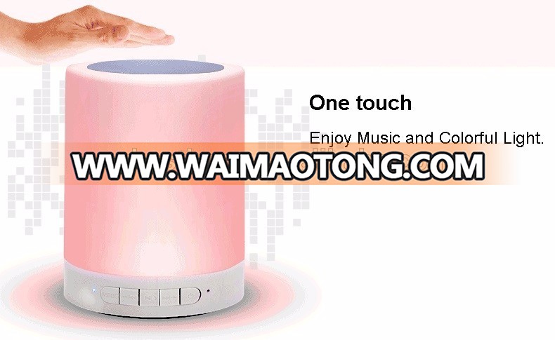 Wireless Bluetooth Speaker Hands-free Call Colorful Smart Speakers LED With TF Card Music Player