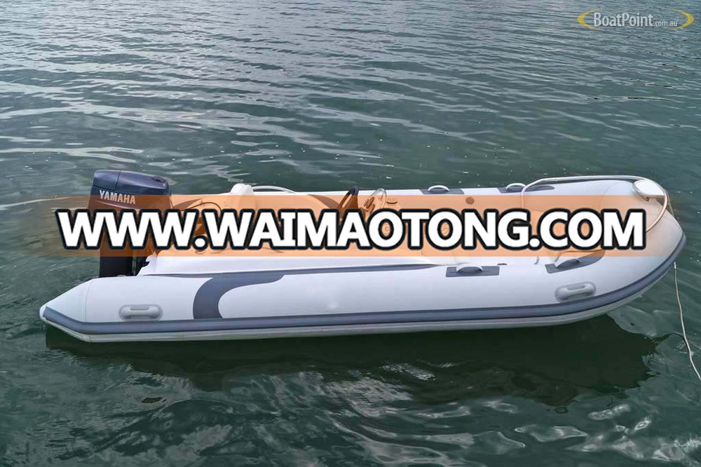 Liya 4.3m semi rigid hypalon inflatable boat fiberglass hull material inflatable fishing boat