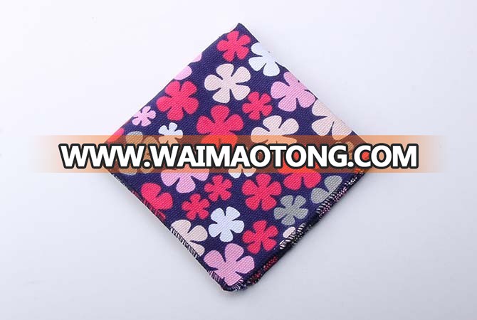 Factory Wholesale Pocket Square,Flower Printed Pocket Suqare