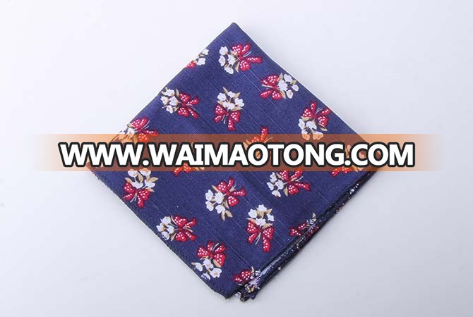 Factory Wholesale Pocket Square,Flower Printed Pocket Suqare