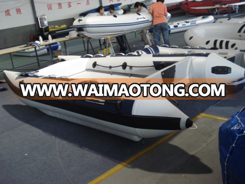 Liya inflatable boat with ce 3.4-4.4m pvc material inflatable catamaran boat