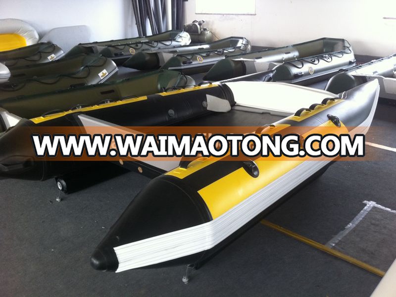 Liya inflatable boat with ce 3.4-4.4m pvc material inflatable catamaran boat