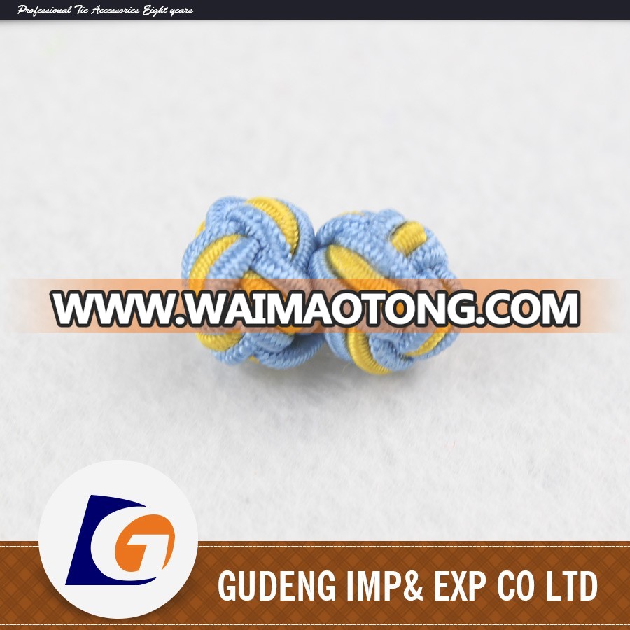 Wholesale New High Quality Solid Color Silk knot Cuffl<em></em>inks