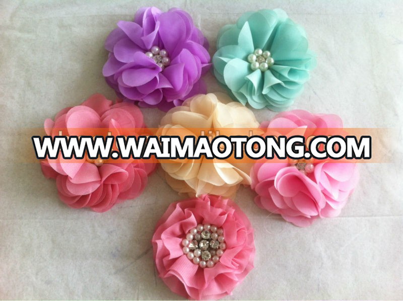 CF0452 2013 New styles fashion ladies bead chiffon goody hair accessories