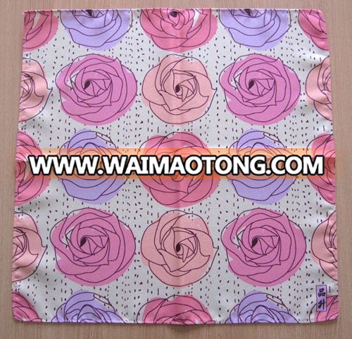 Cheap wholesale floral printing Japanese style fashion furoshiki wrapping cloth for women flowers