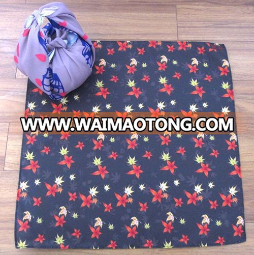 Design your own furoshiki Japanese traditio<em></em>nal polyester crepe furoshiki wrapping cloth