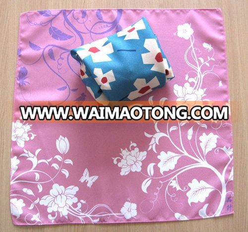 fancy polyester book and bottle cover Japanese furoshiki smooth gift packaging cloth lunch box wrapping cloth