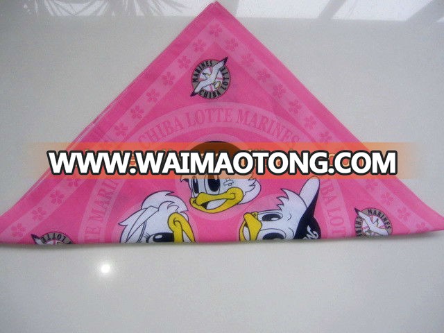 Cartoon printing cotton bandana customized cotton scarf for adults and children