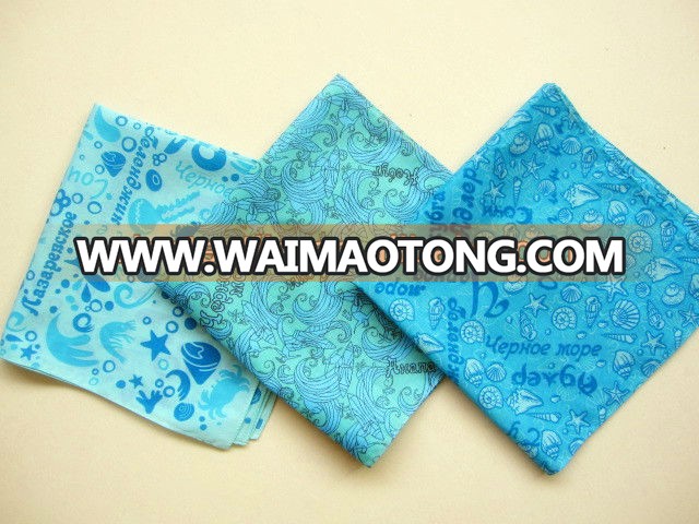 Wholesale Magical underwater world cartoon patten printing 100%cotton bandana ,children bandana ,suqare bandana