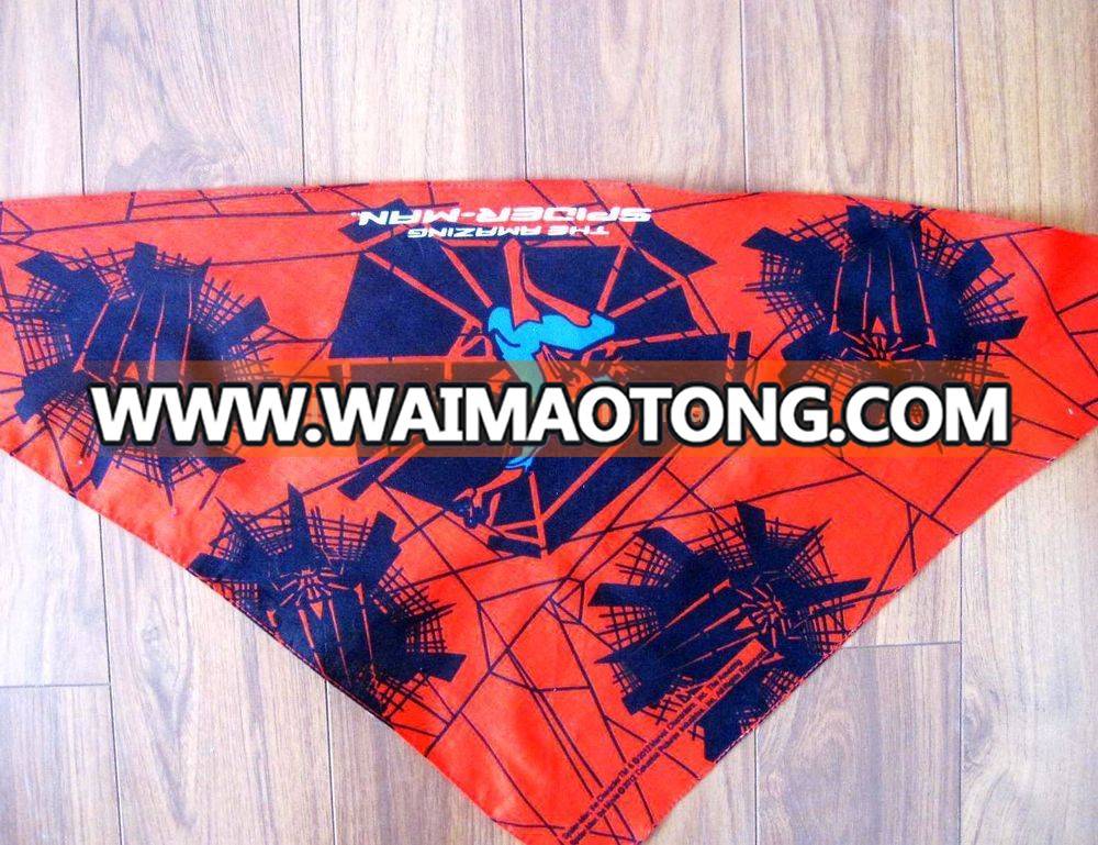 Wholsale custom printed cotton triangle dog pet bandanas