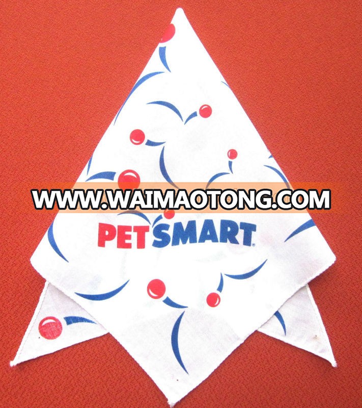 Wholsale custom printed cotton triangle dog pet bandanas