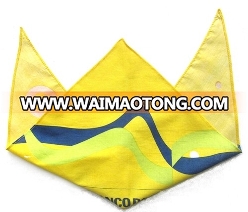 screen printed neckerchief promotinal triangle flag cotton pet bandana club banner multifunctio<em></em>nal triangle bandana