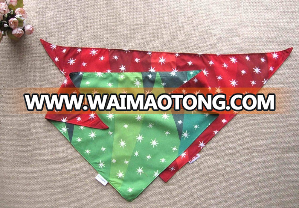 wholesale double-sided silk screen printed triangle bandana dog bandana