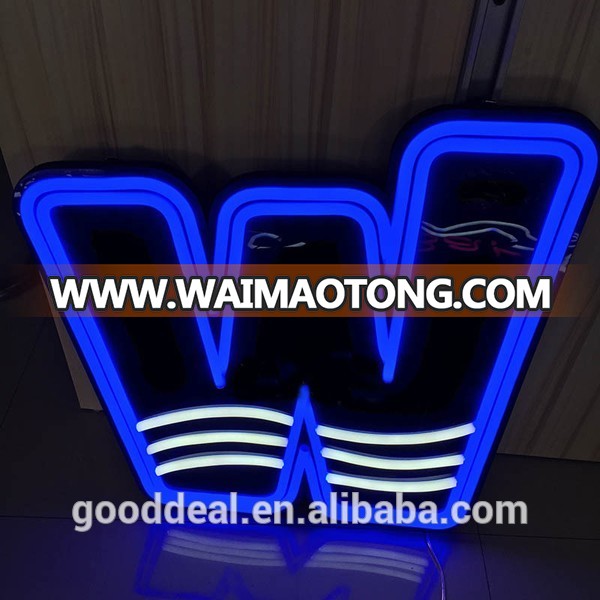 Hanging luminous signs shaped light neon outdoor led sign