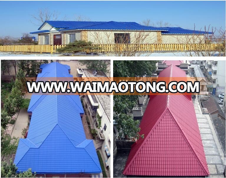 New building material colorful synthetic resin roof tiles/ASA&PVC roof tiles