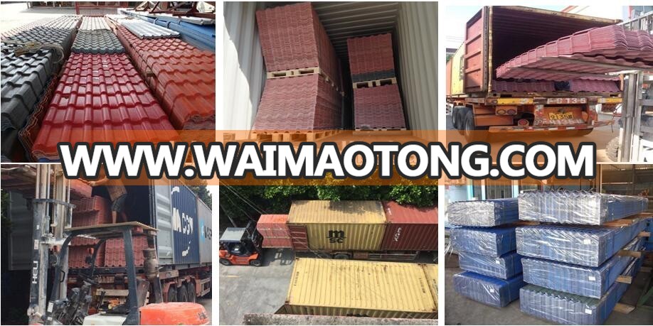 New building material colorful synthetic resin roof tiles/ASA&PVC roof tiles