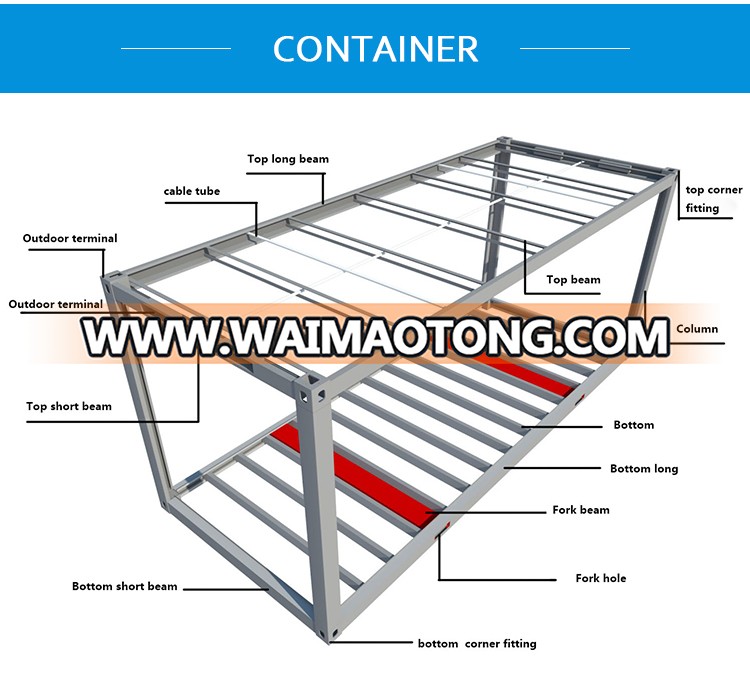 Prefabricated TUV, SGS certificated two-floor 20ft co<em></em>ntainer house