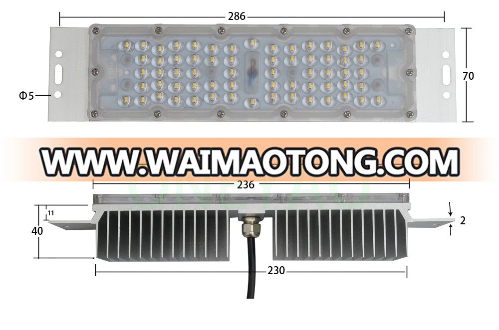 300mm length IP65 30W 40W 50W 60W 64PCS SMD LED street light module