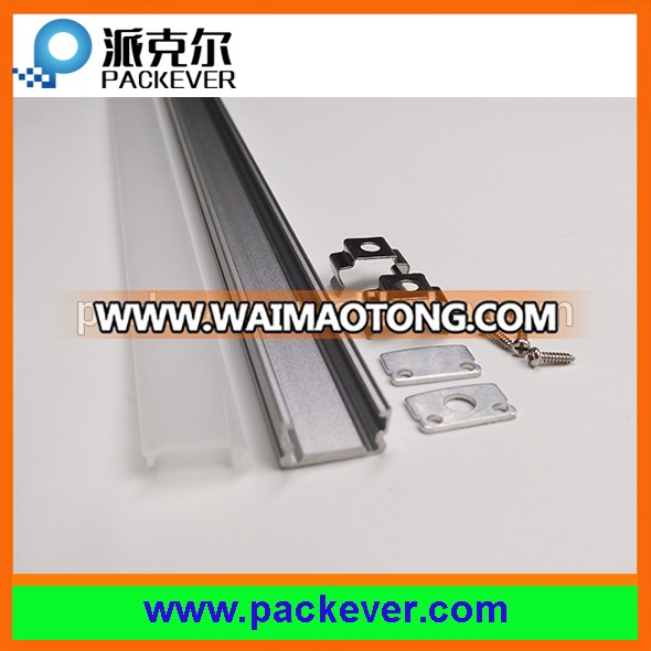 Low price anodized aluminum LED profile with PMMA cover for SMD 3528 led strip light