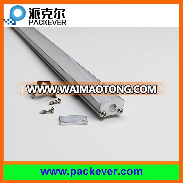 Low price anodized aluminum LED profile with PMMA cover for SMD 3528 led strip light