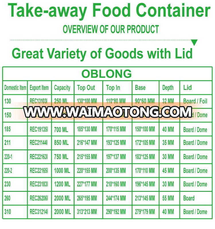 Foil Food Co<em></em>ntainers Take Away1.5LB 670ml Closable NO6A with lid yysmallcap rec20115i