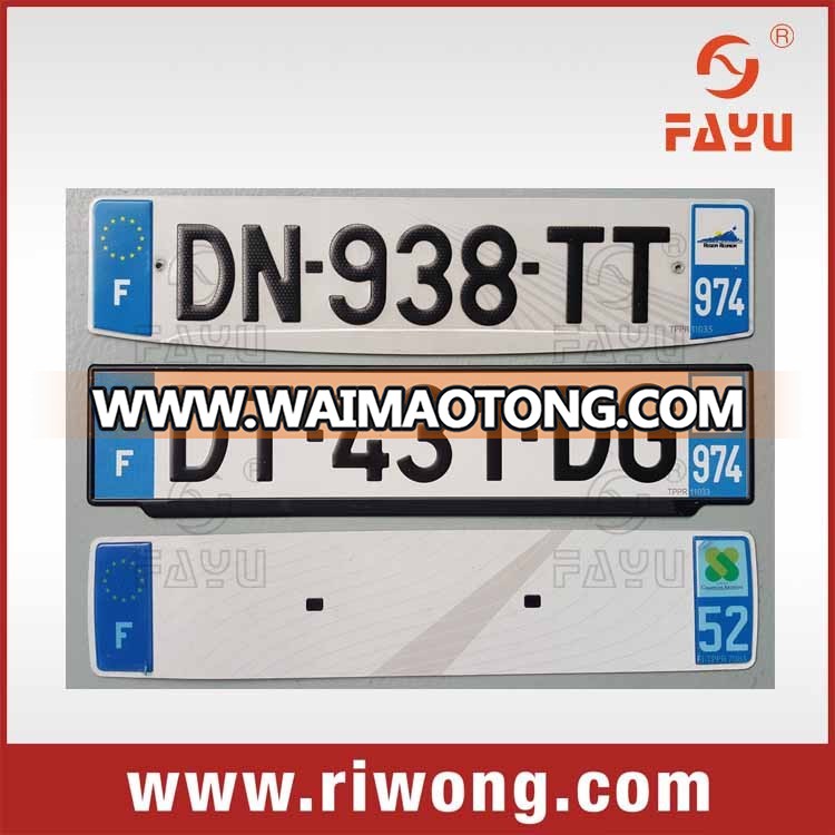 Aluminum car license number plate