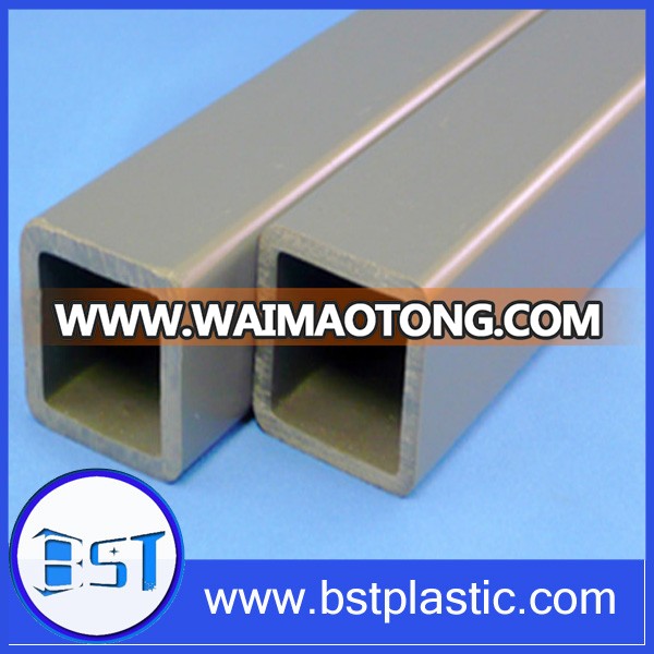 customized plastic extrusion tube PVC/ABS /PP/tubing manufacturer square quadrate plastic tube