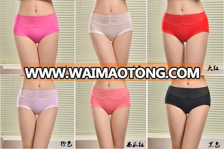 Underwear factory promotion wholesale 95% bamboo 5% spandex free size women panties