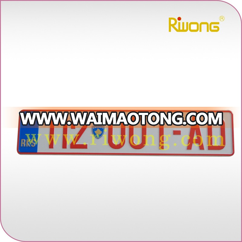 custom aluminum Advertising plate, car license plate