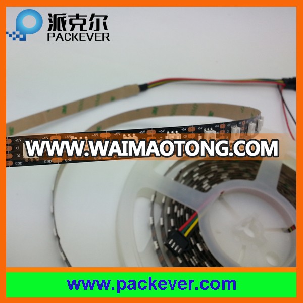 5VDC 60 leds 60 pixels color chasing apa102c led strip white color