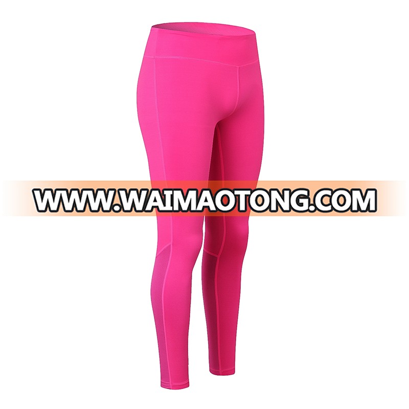 Fashion design European size polyeser spandex high waist reflective womens yoga pants sports gym yoga fitness leggings