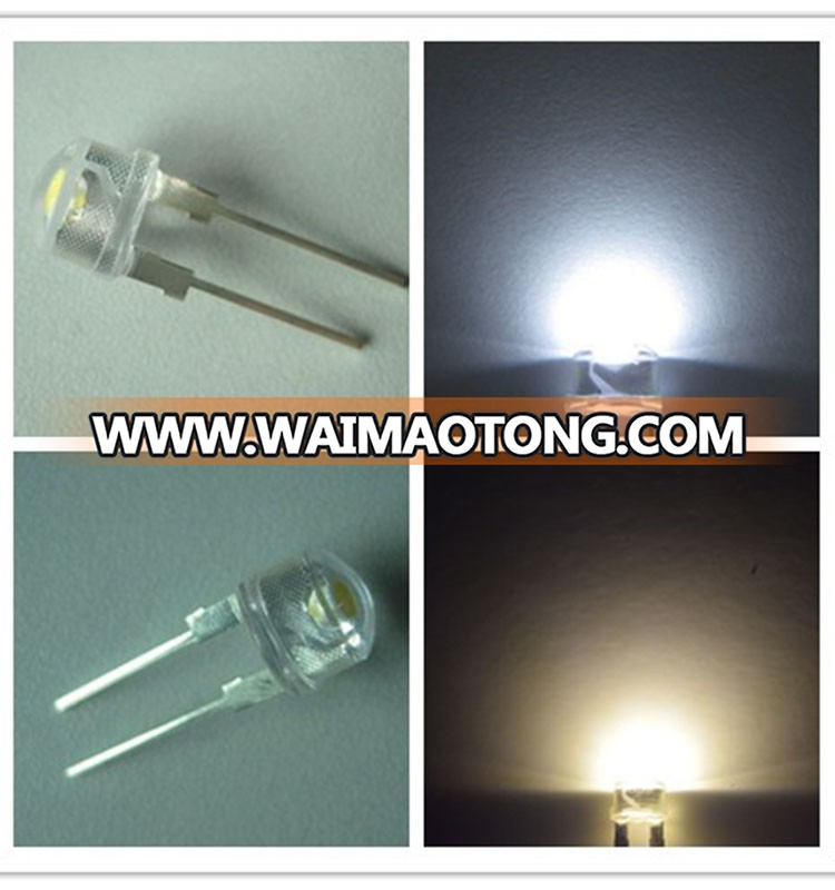 0.5w white high power straw hat dip led in diodes