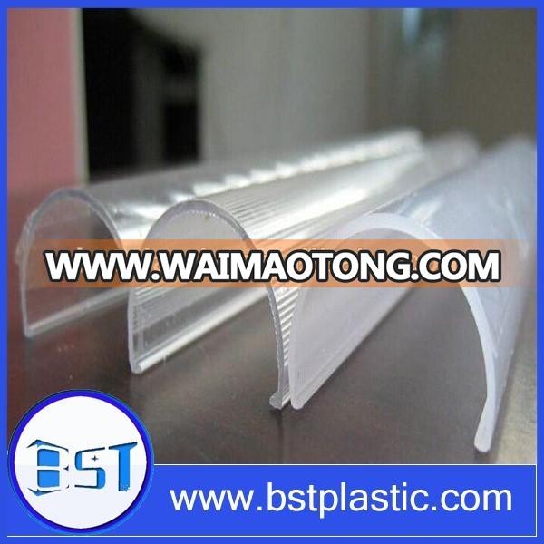 plastic extrusion led tube lampshade, extruded PC cover for LED lamp