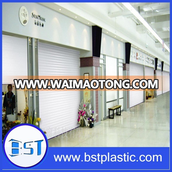 eco-friendly Left or right side opening black plastic pvc tambour door